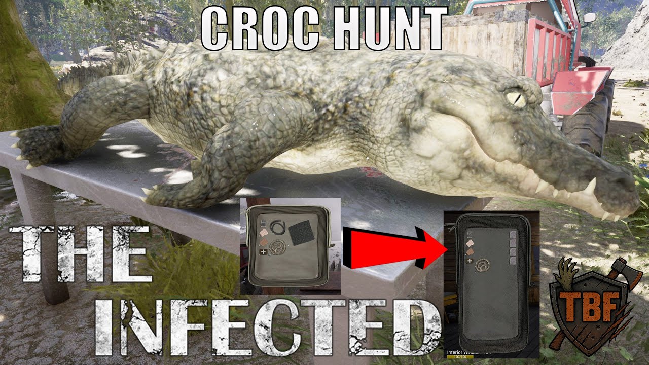 Hunting Crocodiles for the LARGE Backpack! Day 34 - The Infected - S06E34 Cave Build season!
