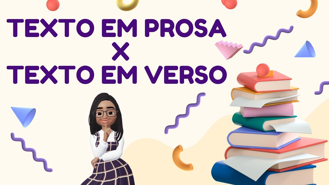 Qual é a diferença entre texto em prosa e texto em verso?/@lilicaensina