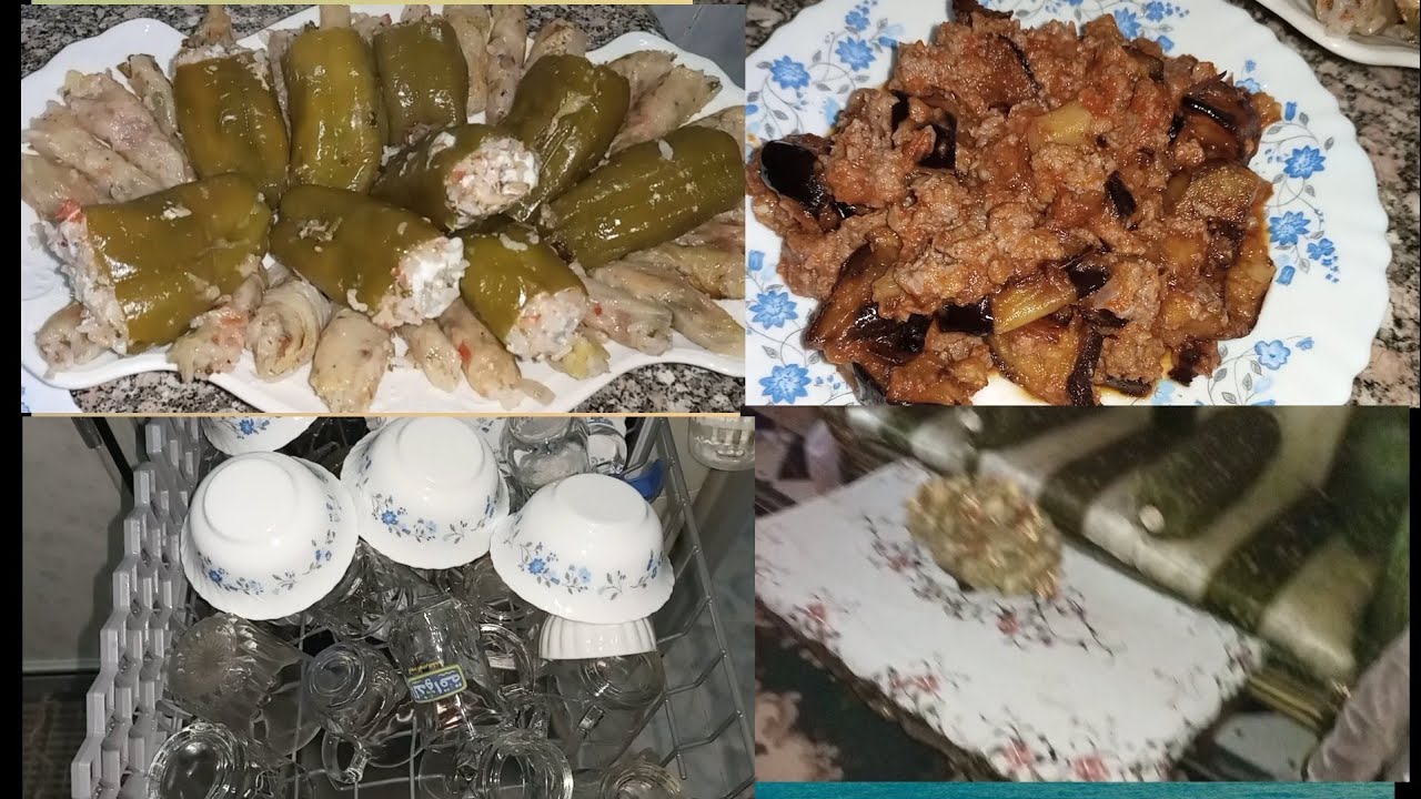 روتين وكلام مفيد وكمان محشي وصنف باذنجان بالصلصة لذيذ بإضافة جميلة