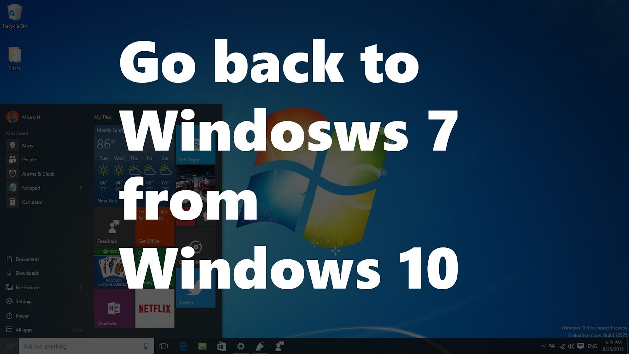 Как удалить Windows 10 и вернуться к Windows 7