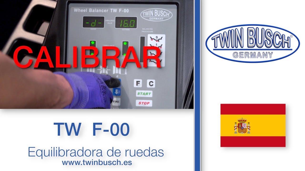 Calibración de la equilibradora de ruedas TW F-00 de TWIN BUSCH®