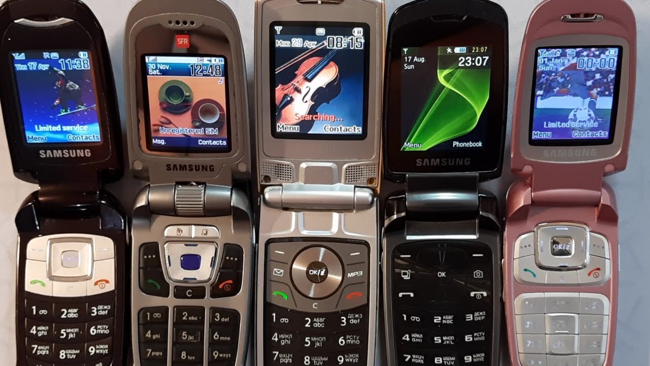 Startups and shutdowns Samsung SGH flip phones collection