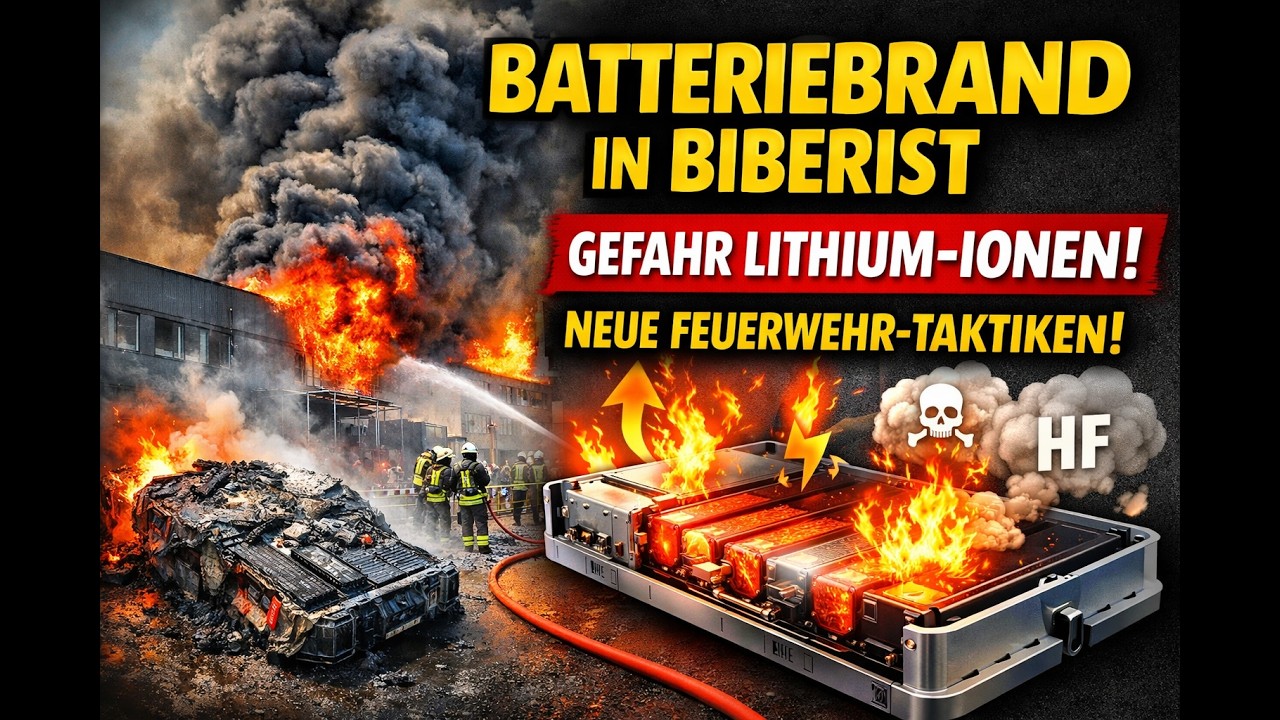 Brand in Biberist erkl&auml;rt Lithium Ionen Batterie Feuer und neue Feuerwehr Taktiken.