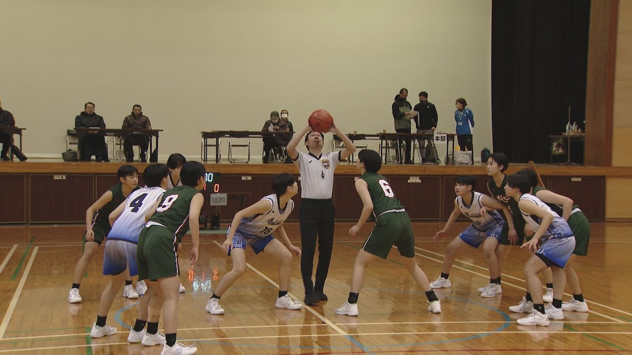 女子決勝は１ゴールを争う接戦！県中学校バスケットボール新人大会