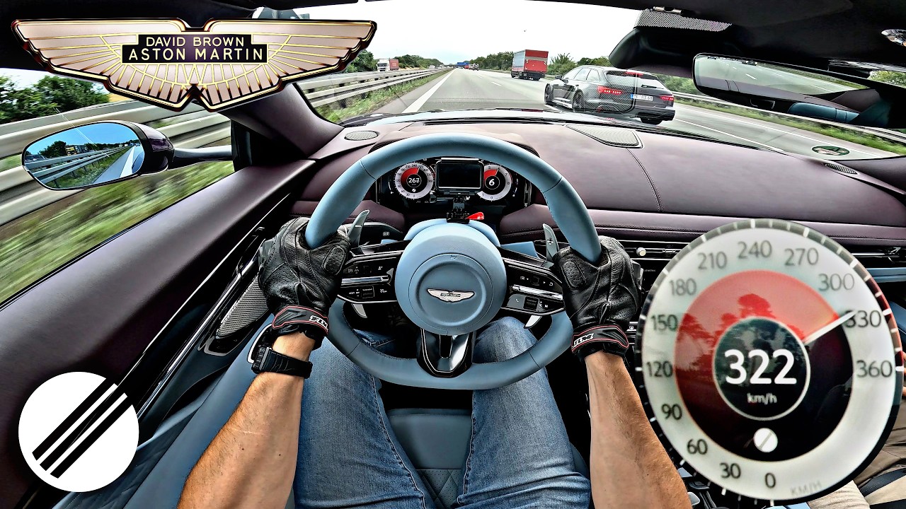 Aston Martin DB12 Top Speed Drive on German Autobahn🏎