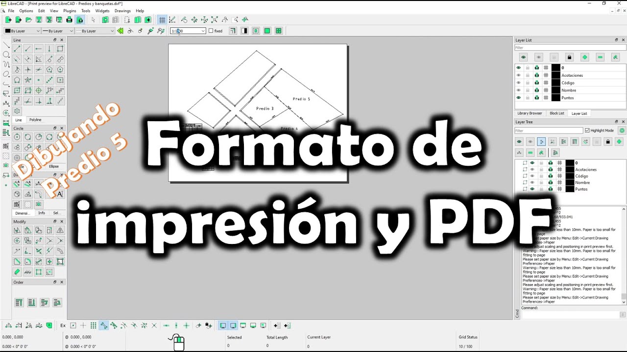 [LibreCAD] Formato de impresión y guardar en PDF