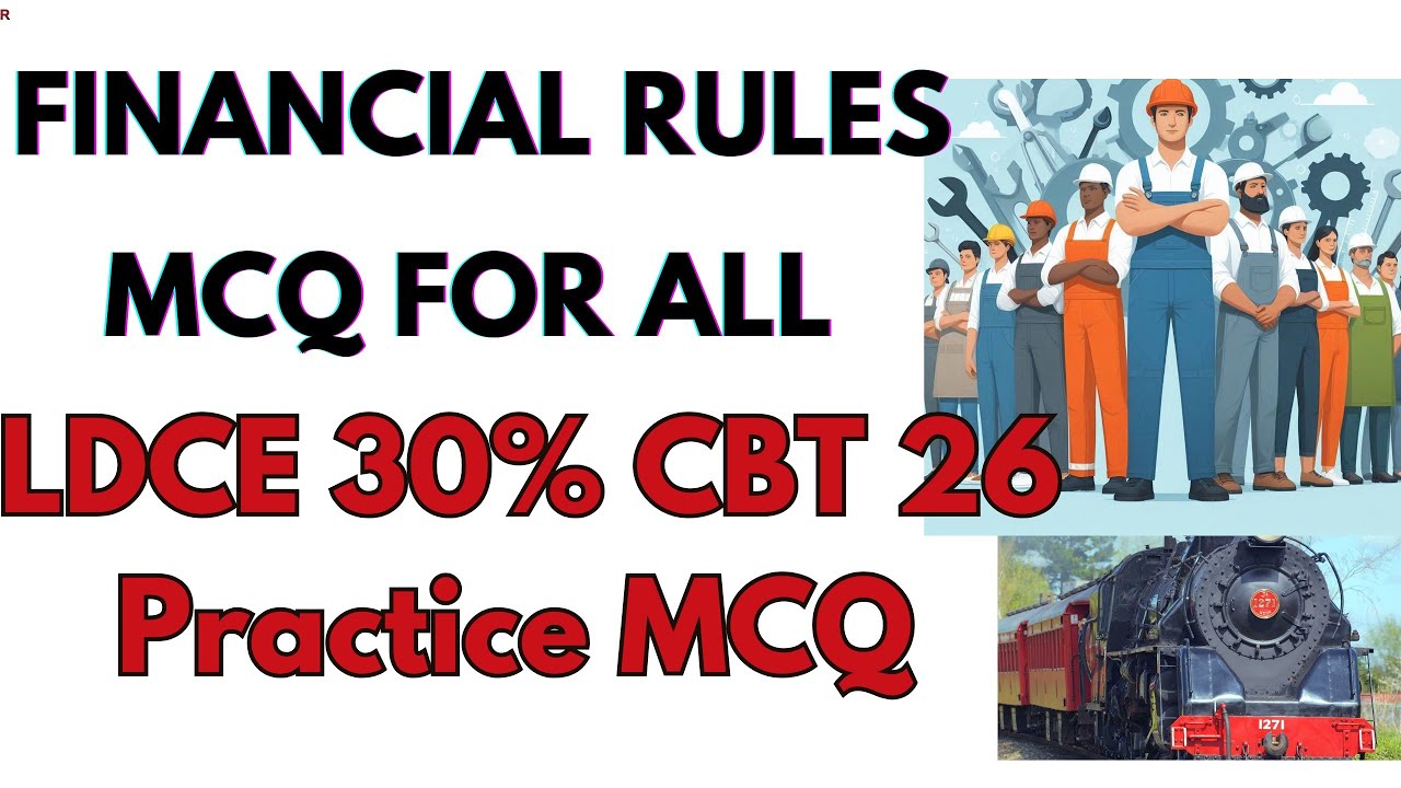 LDCE 30% CBT financial rules MCQ|RRB ajmer LDCE 30% CBT MCQ|Financial Rules questions|Appendix3 MCQ