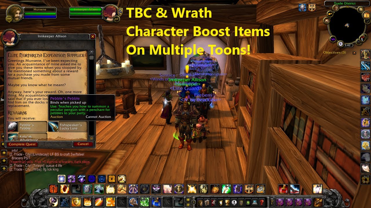 Account Wide Wrath of the Lich King Boost Items