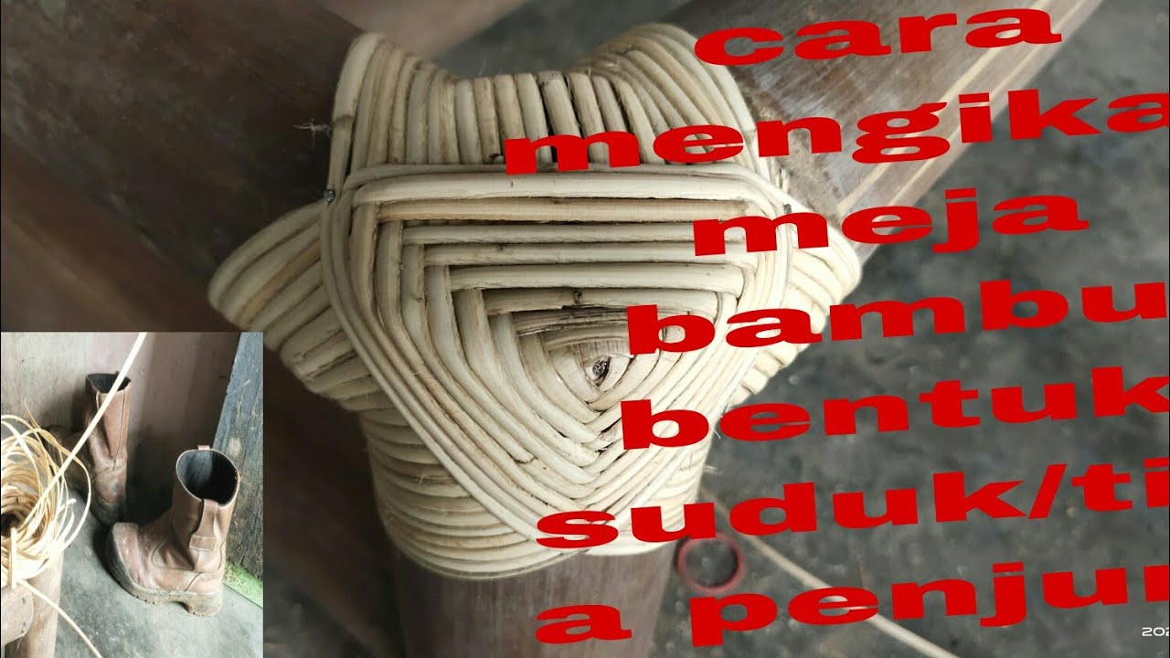 Cara Mengikat Tali Rotan Pada Meja Bambu Yang Mudah DanRApih#BambuRCndeso #tukang #gazebo