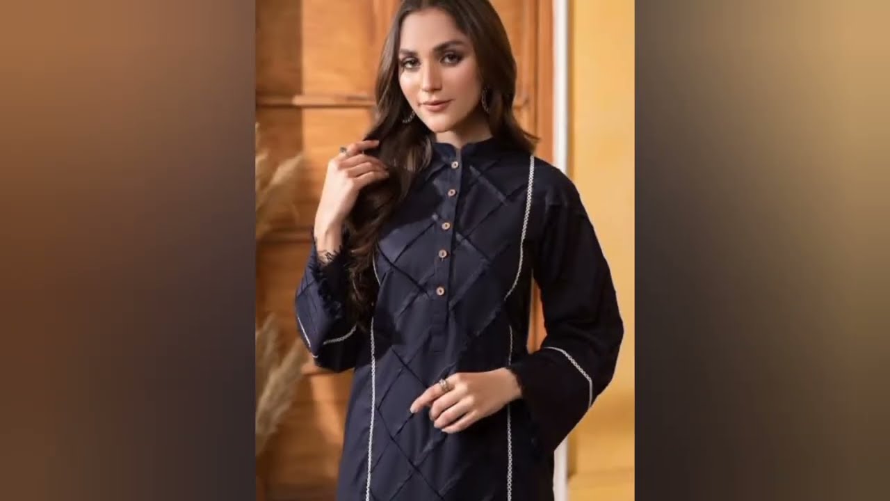 stylish Kurti design 2023-24||Plain karta collection