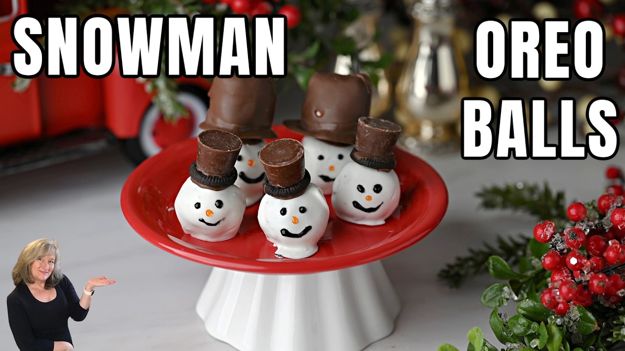 Snowman Oreo Balls - the CUTEST Oreo Truffle EVER!