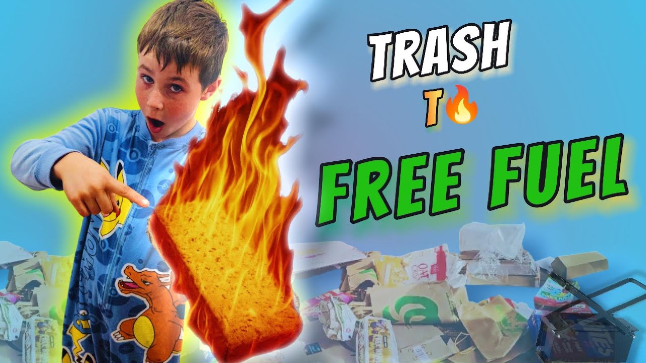 We Made Fire Bricks from Trash! 🔥 (Easy DIY Briquettes)