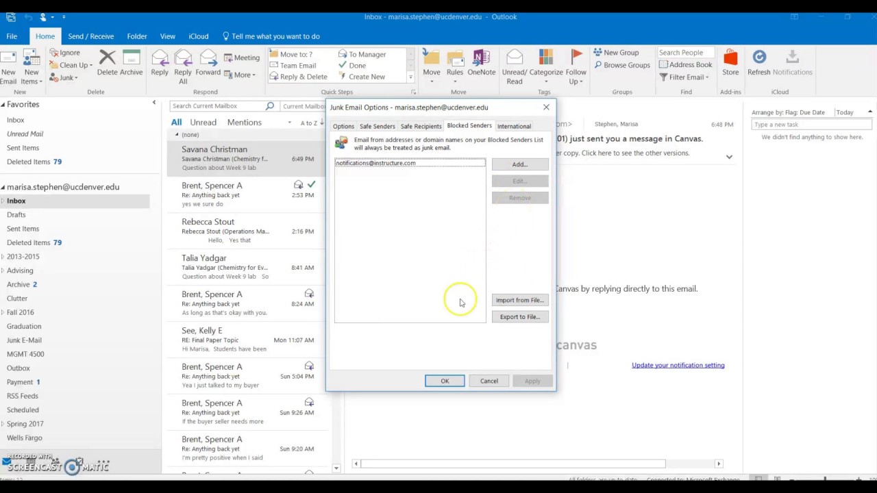 Outlook Email Management Training #2