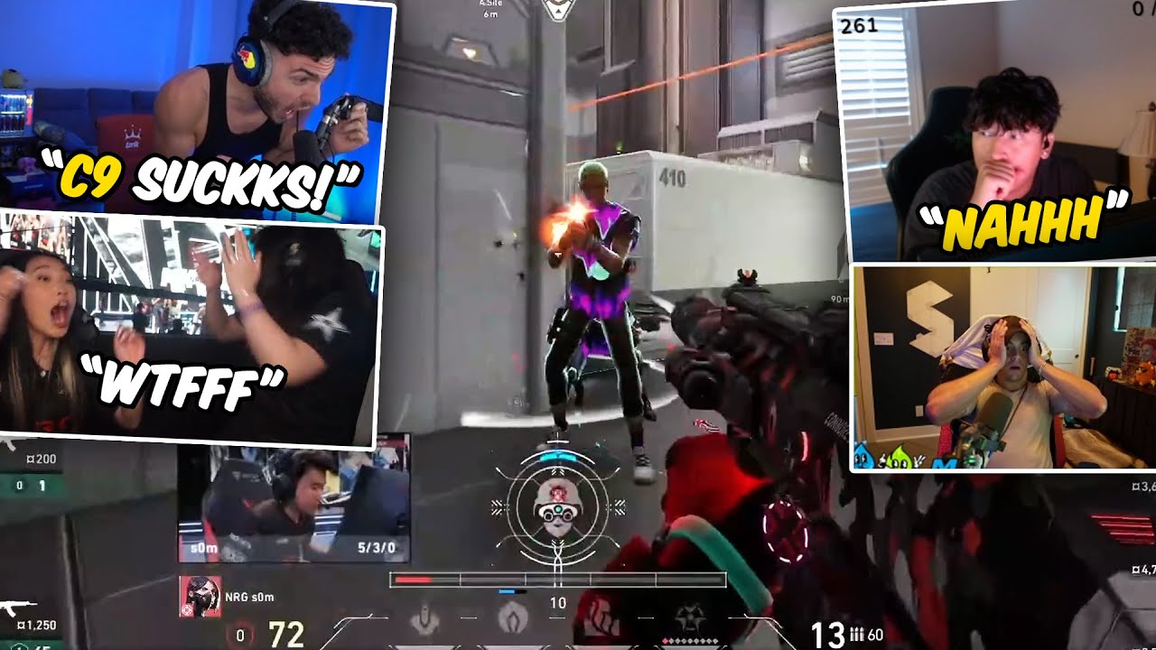 Streamers react to s0m 1V3 Unbelievable clutch against C9 | VCT: Americas Stage 2