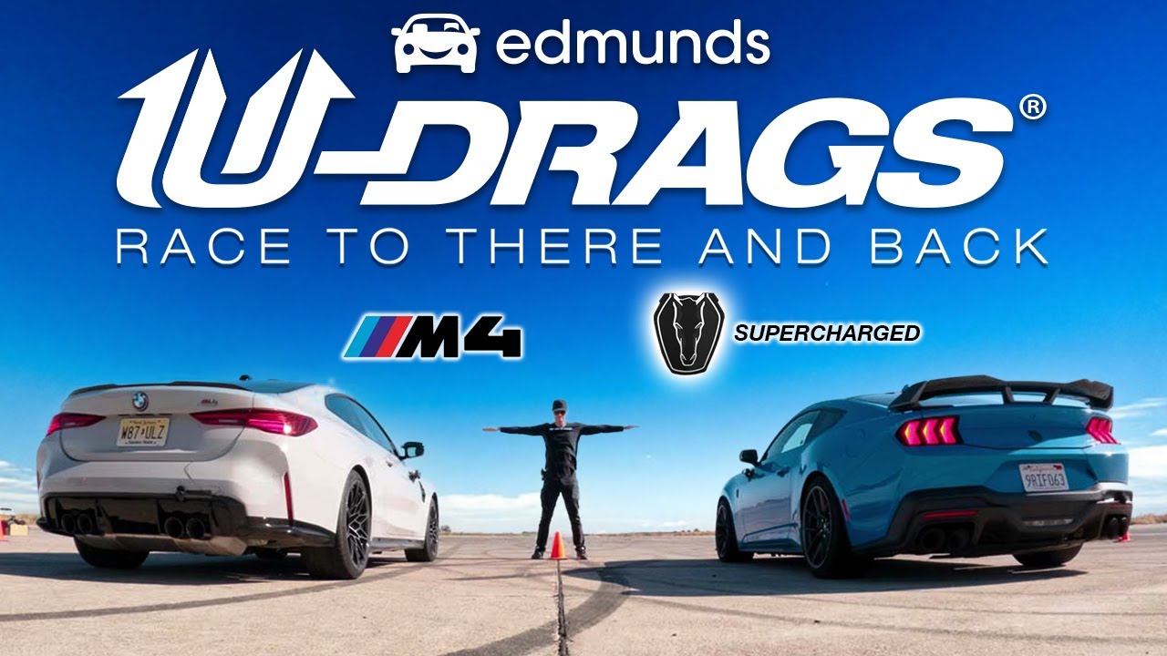 U-DRAG RACE: BMW M4 Competition vs. Mustang Dark Horse Supercharged | Handling, Quarter Mile & More