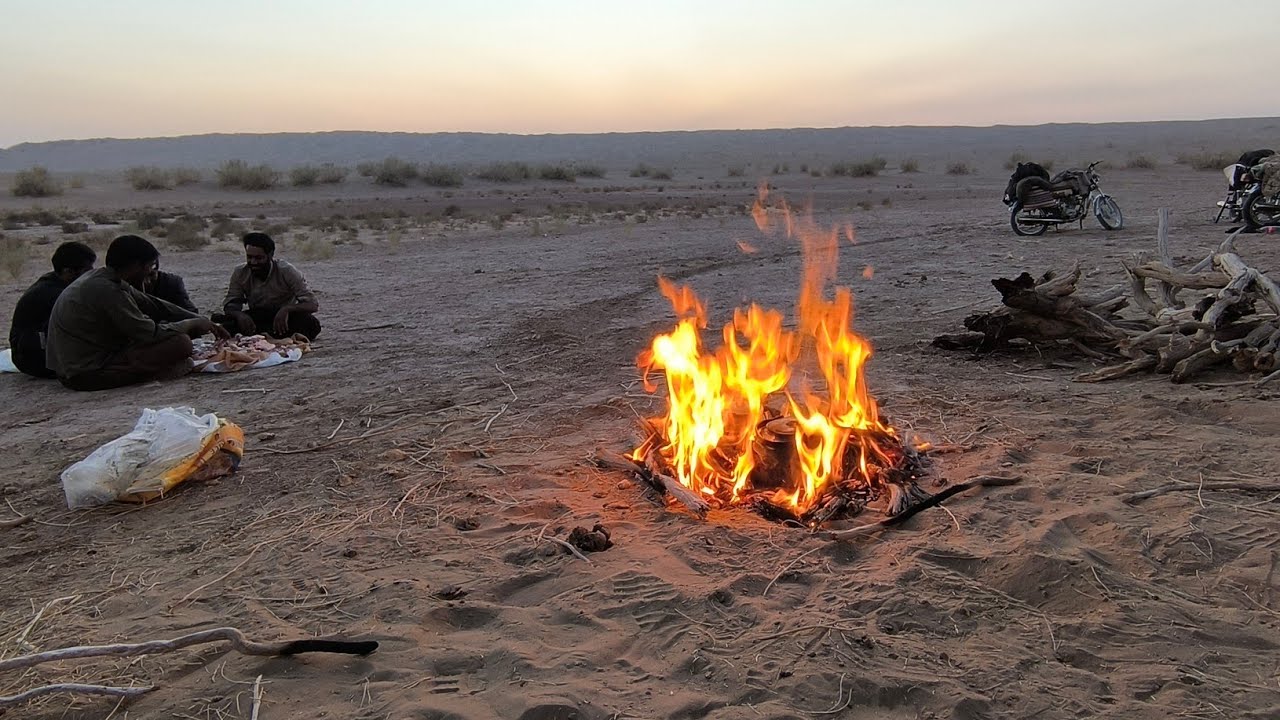 **Rig-e Yalan Desert Camping at Night 🏜️ | From Village to the Deep Sands (Part 2)