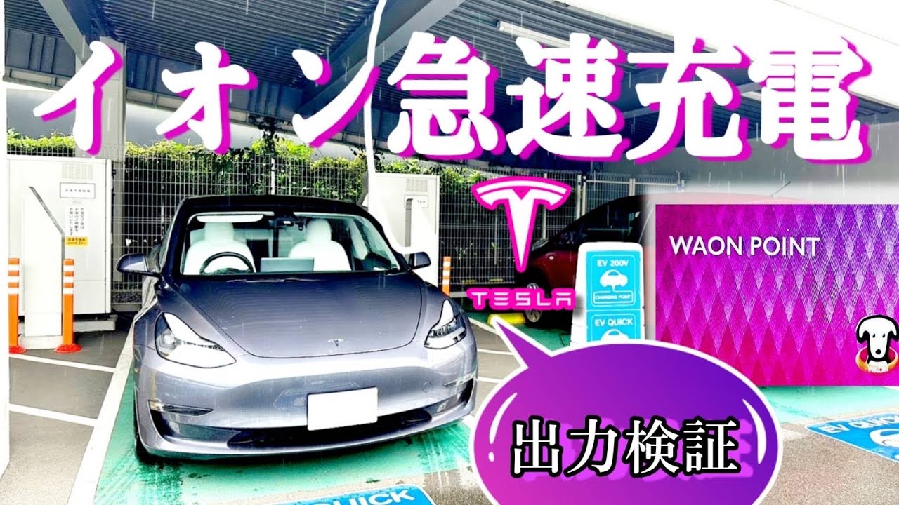 Teslaモデル3で行く| イオン急速充電スポット | WAONカードで充電してみた イオンモール座間【CHAdeMO急速】【WAON認証】