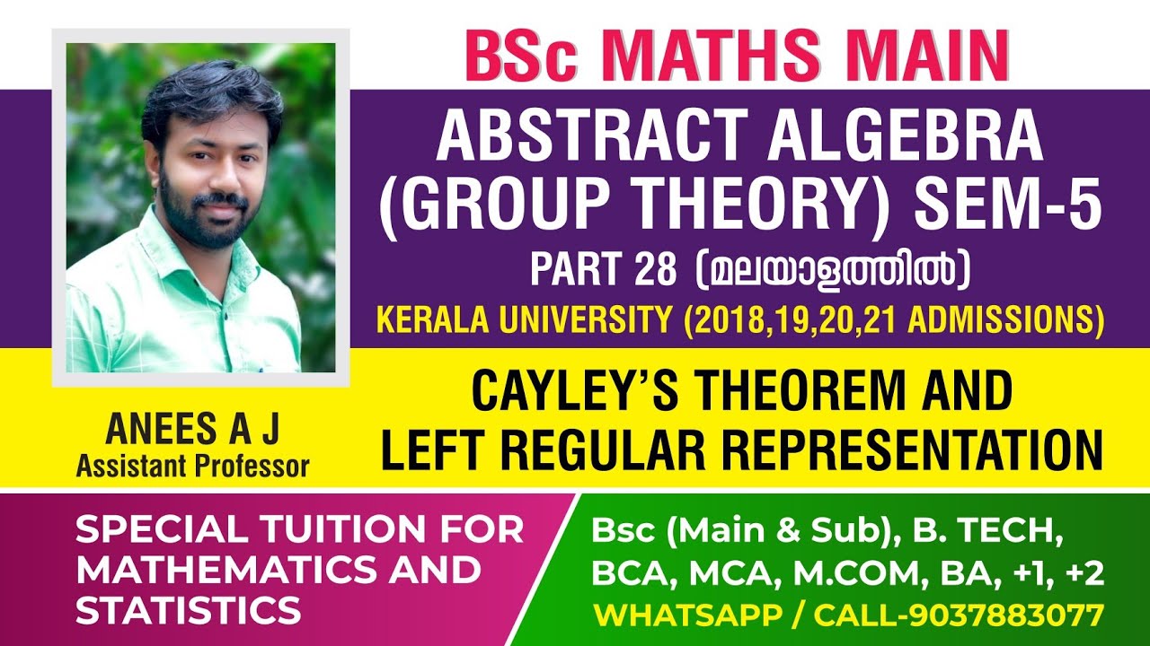 Cayles Theorem and Left Regular Representation | BSc Mathematics | Abstract Algebra.