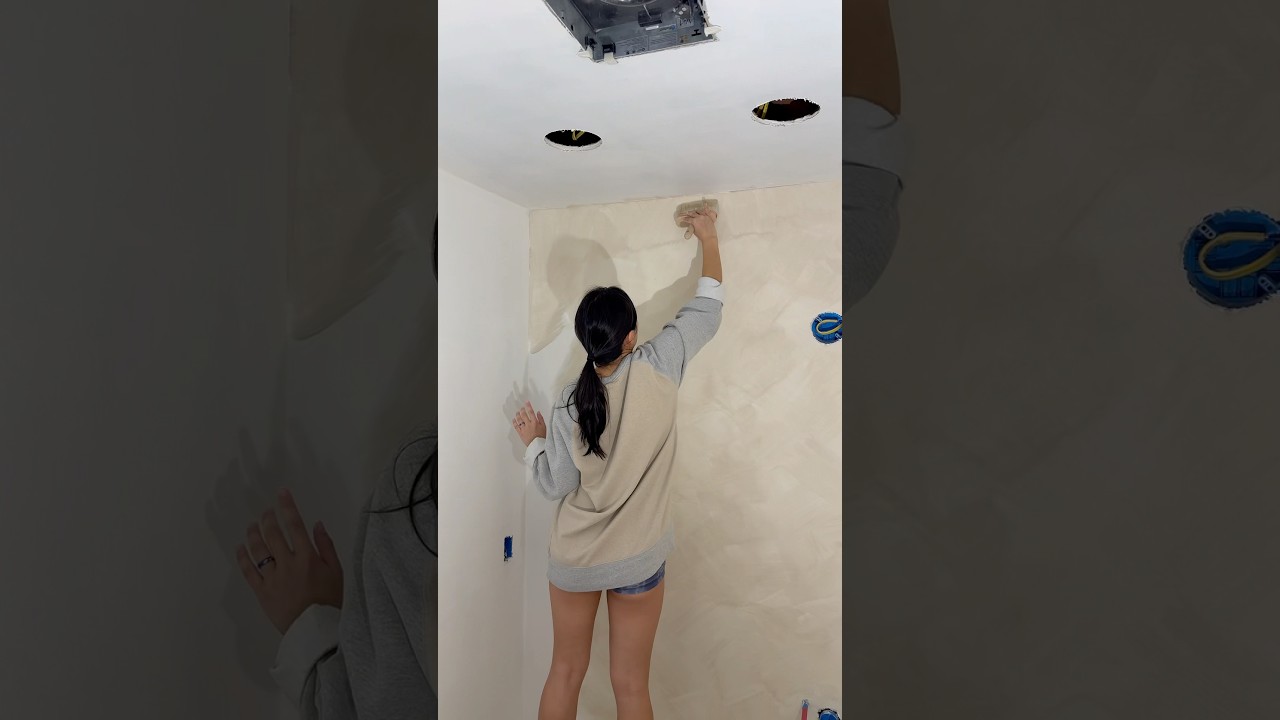 Limewashing is so relaxing #diy #homeowner #renovation #remodel