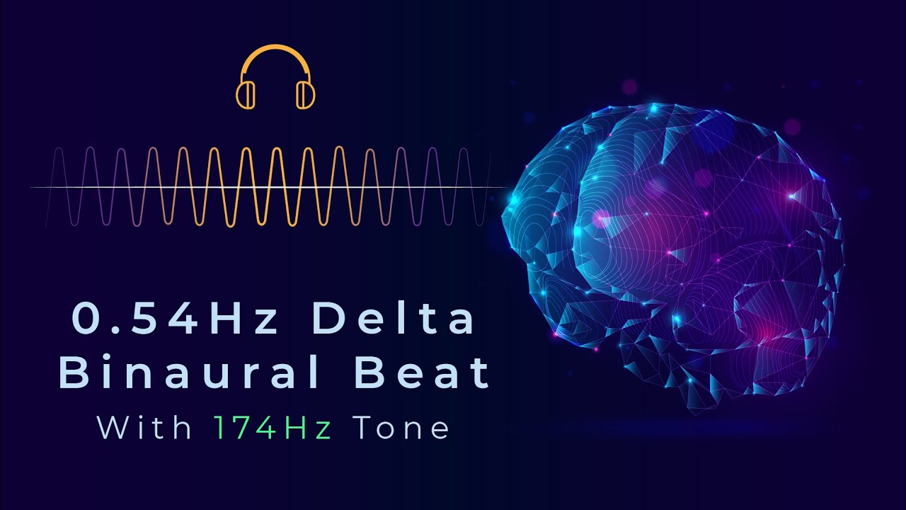 0.54Hz Delta Binaural Beat + 174Hz Tone | Pain Relief, Endorphin Calm & Sleep | ASMR