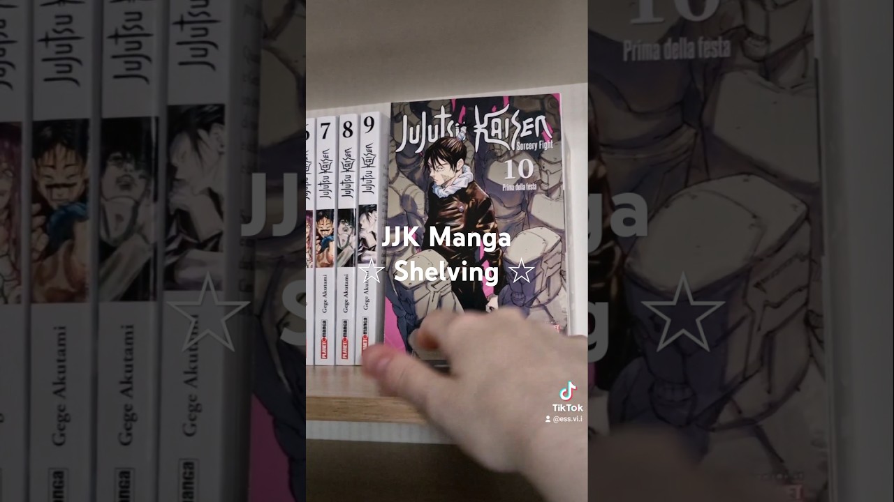 JJK Manga Shelving *⁠.⁠✧ #manga #mangashelf #organization #jjk #jujutsukaisen #jjkmanga