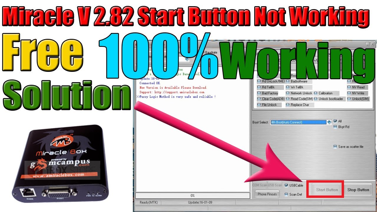 miracle 2 82 start button not working 100%  working solution 2019