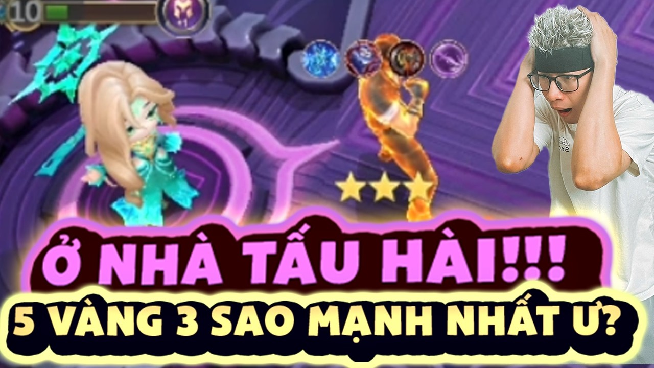 MCGG | 5 VÀNG 3 SAO MẠNH NHẤT GAME ĐÂY Ư? | Ở NHÀ TẤU HÀI #MCGG #MAGICCHESSGOGO #SLY
