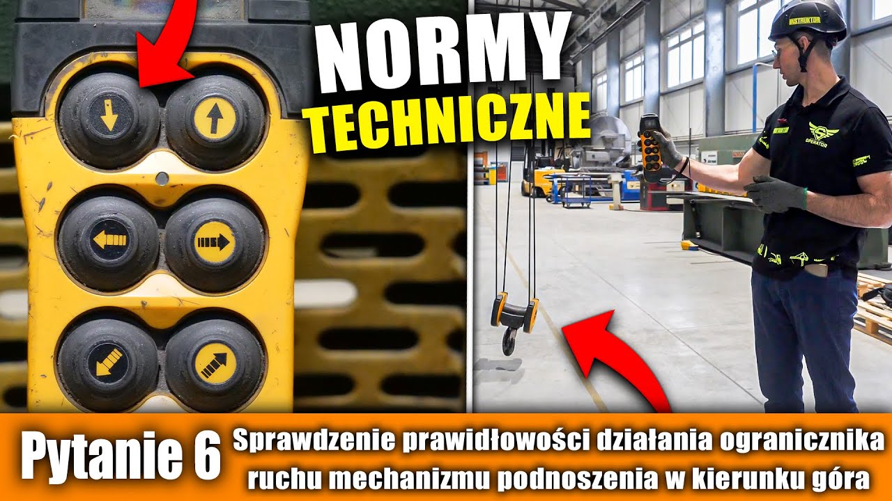 #6  Działanie ogranicznika ruchu mechanizmu podnoszenia w górę - SUWNICE egzamin praktyczny UDT