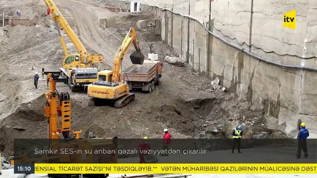 Şəmkir SES-in su anbarı qəzalı vəziyyətdən çıxarılır