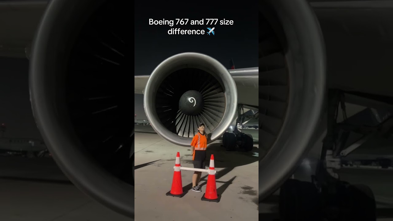 Boeing 767 and 777 size difference ✈️ #aviation #aviationlovers #airplane #aircraft #plane #aviation