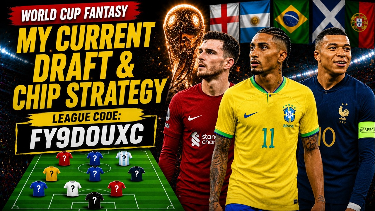 MY LATEST DRAFT & CHIP STRATEGY - WORLD CUP FANTASY 2026