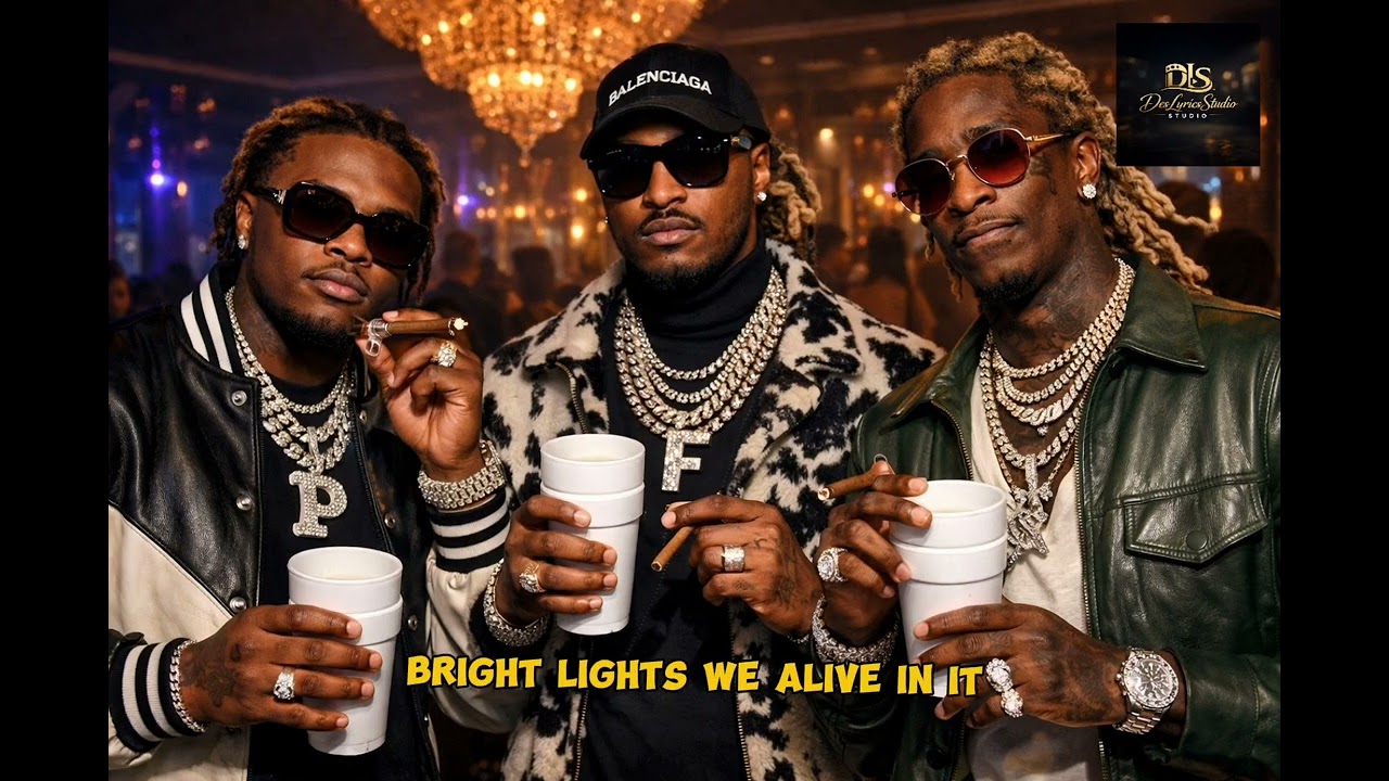 Gunna ft Future and Young Thug – Drip In The Dark (Music Lyrics Video)