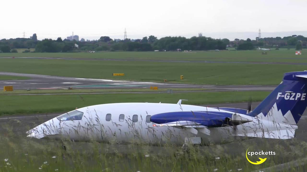 Good Looking Piaggio Avanti P.180 F-GZPE - Close Up Take Off - Gloucestershire Airport