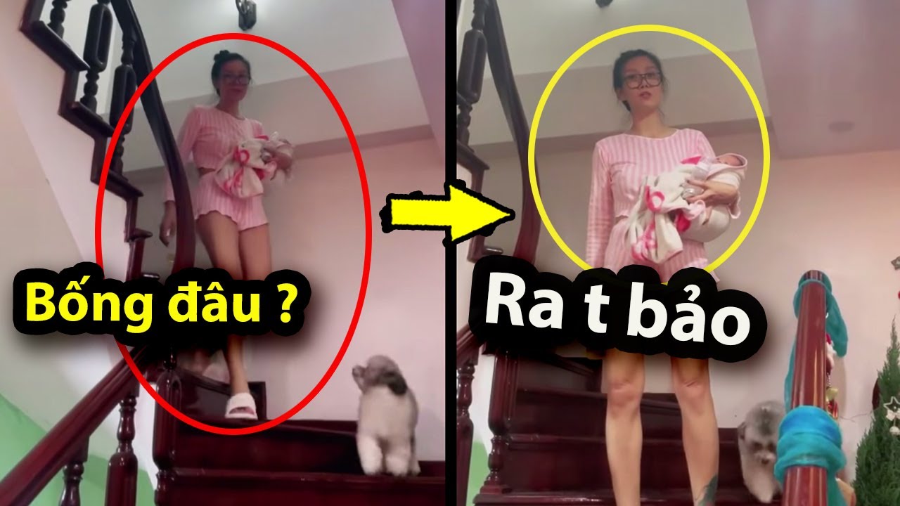 Xôn xao, bà ngoại bế cháu xuống cầu thang, ai cũng tưởng mẹ trẻ | Thomas Edi Long