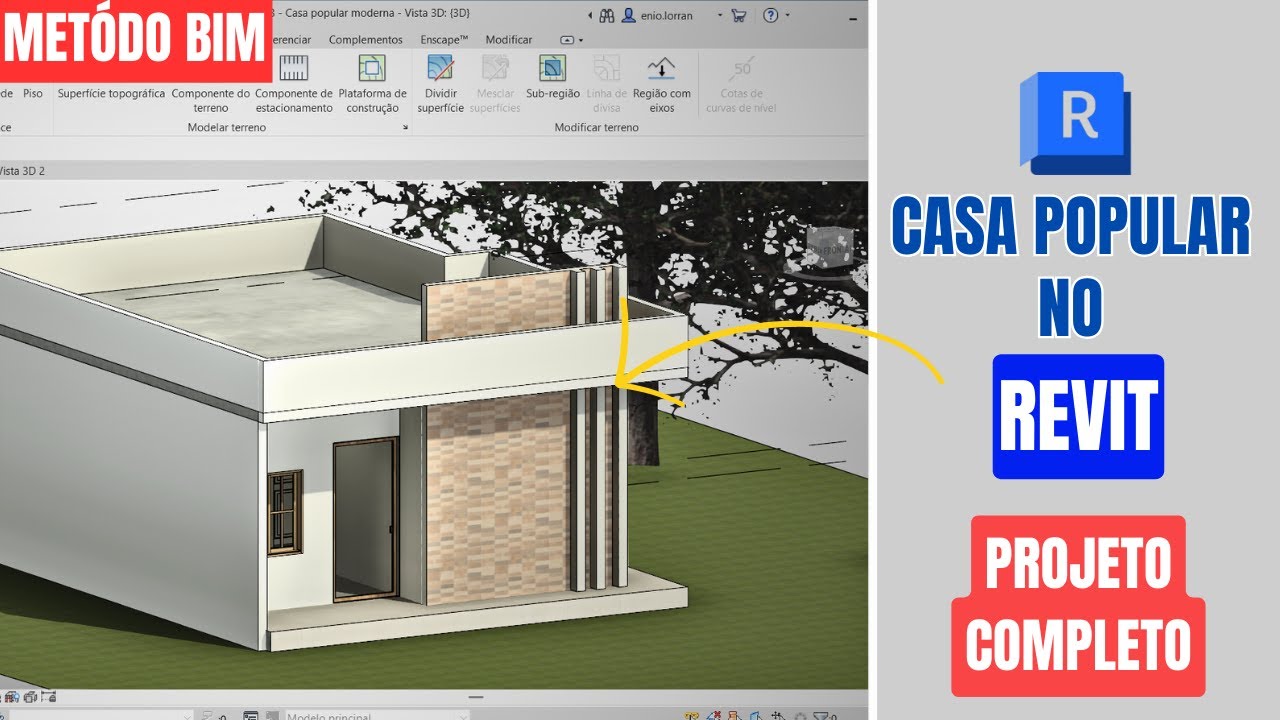 Tutorial de como fazer uma casa popular moderna no REVIT [COMPLETO]