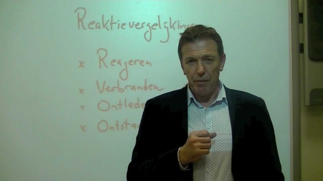 14 Reactievergelijkingen maken - scheikunde - Scheikundelessen.nl