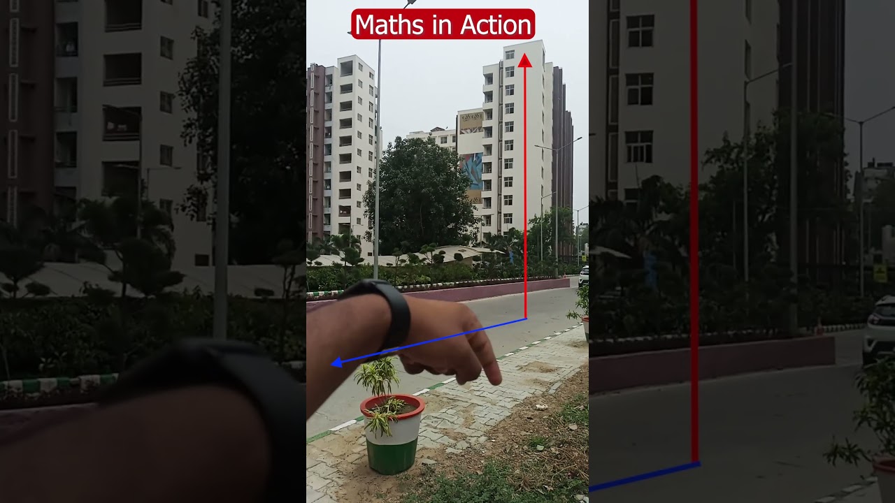 Height of a building using trigonometric | Maths Tricks
