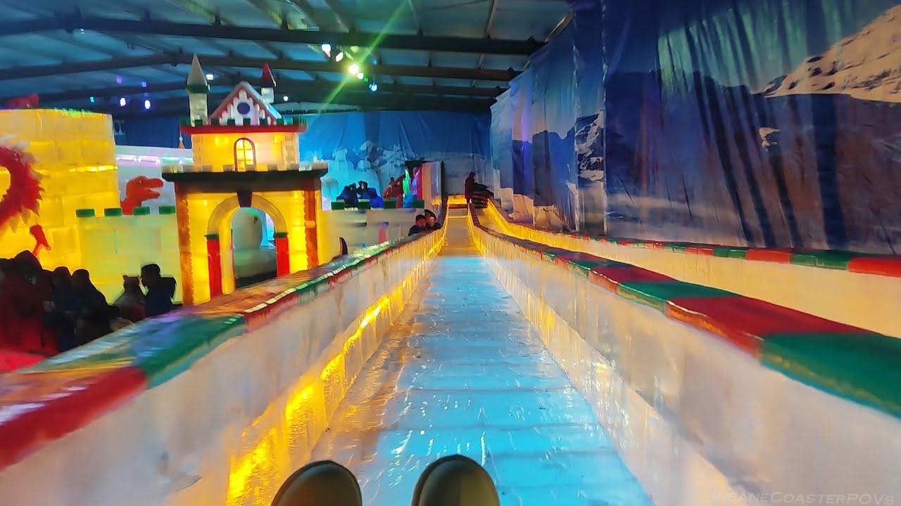 Monkeys Canopy Snow World - Icy Rush Ice Slide with On-ride POV
