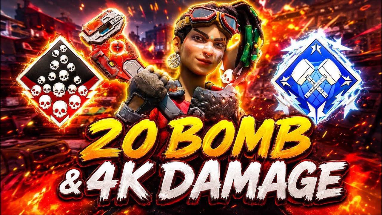 20 Bomb & 4K Damage On Rampart ( Apex Legends/ New Legend Next Season?)