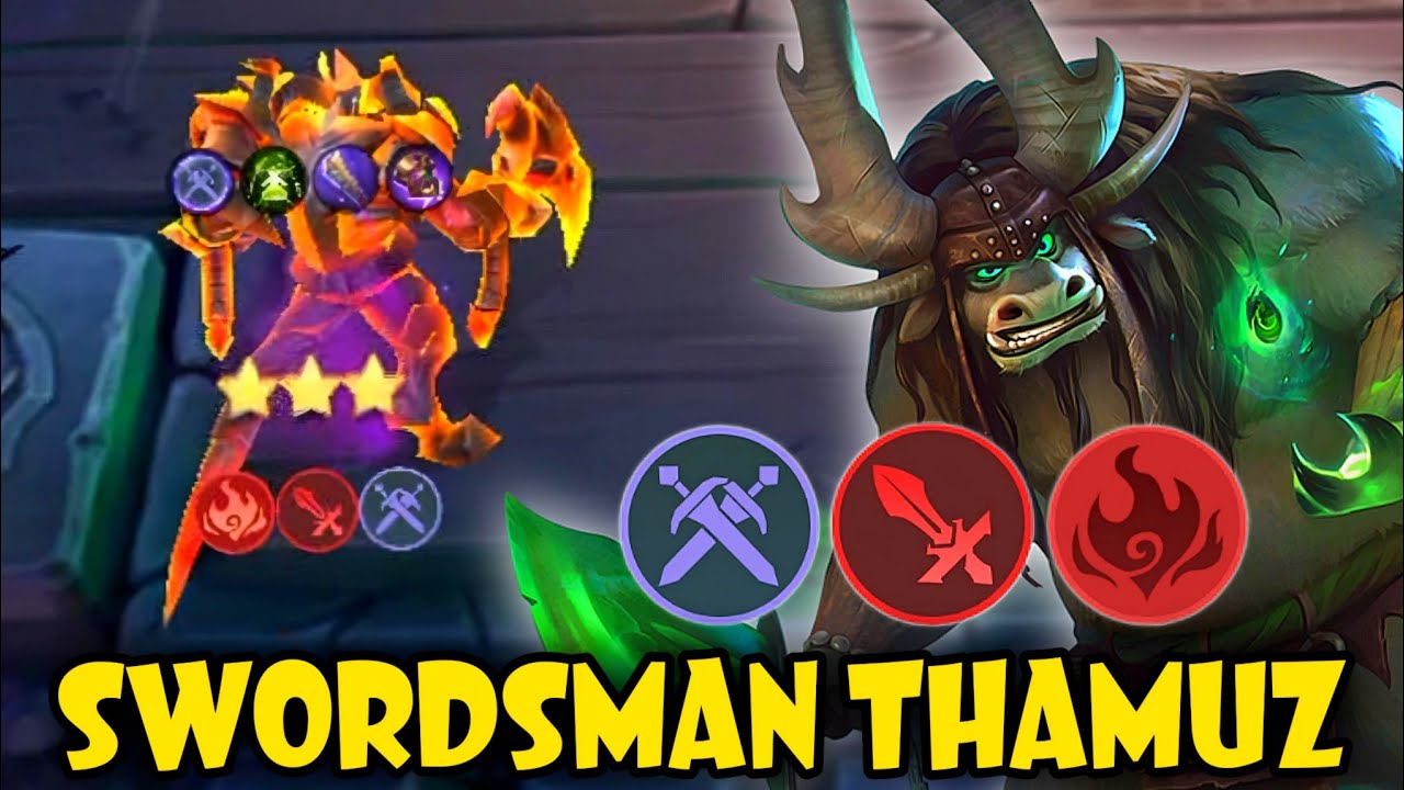 DEFINITION OF OP DAMAGE !! MOSKOV  X SWORDSMAN THAMUZ  !! MAGIC CHESS GO GO BEST STRATEGY
