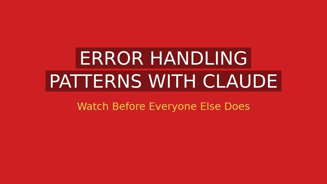 Error Handling Patterns with Claude Code: Fail Loudly, Recover Gracefully