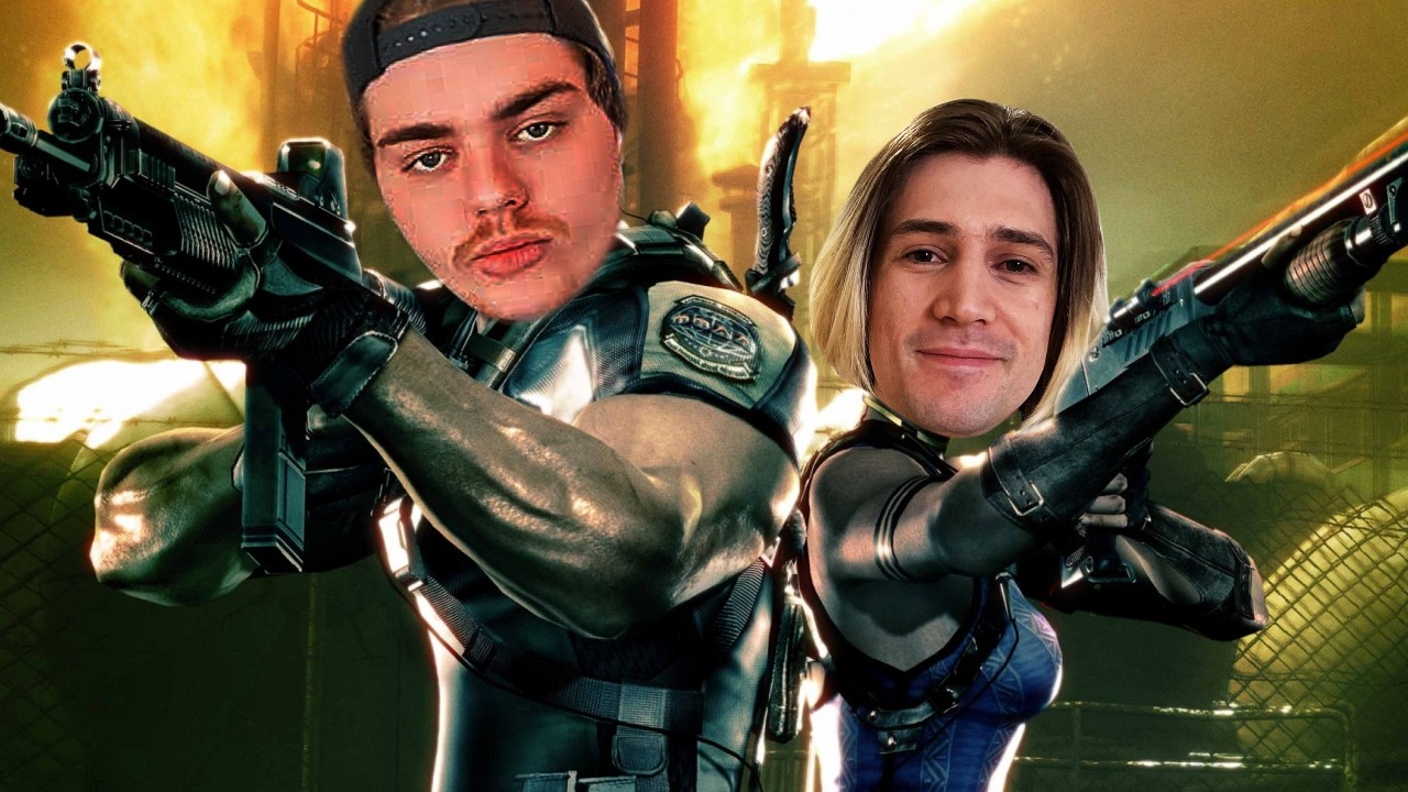 xQc Plays RESIDENT EVIL 5 with Jesse