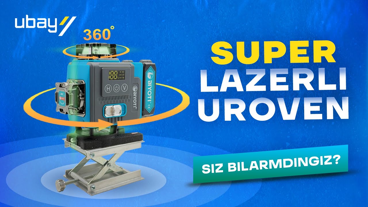 360 Gradusga aylanuvchi Lazerli uroven |  Ubay Tools