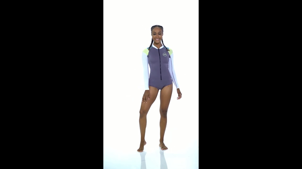 O'Neill Women's Premium Skins Zip Up Long Sleeve Surf UV One Piece | SwimOutlet.com