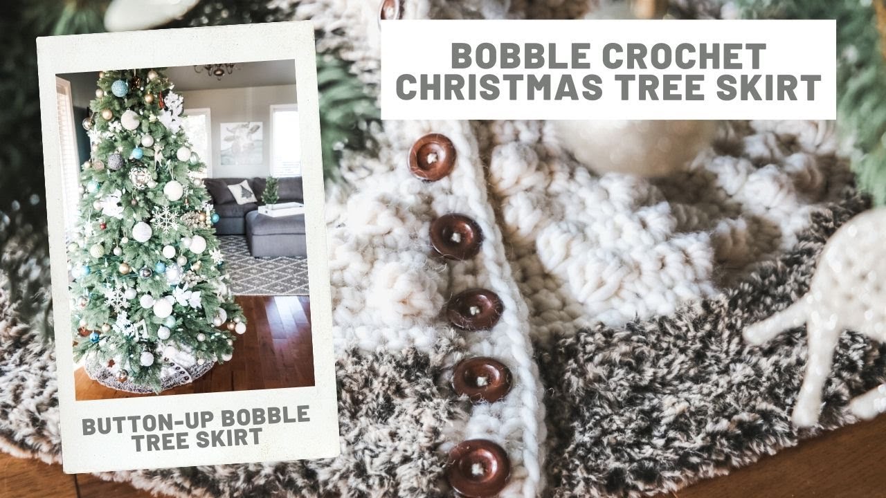 Buttons & Bobbles Crochet Tree Skirt Pattern