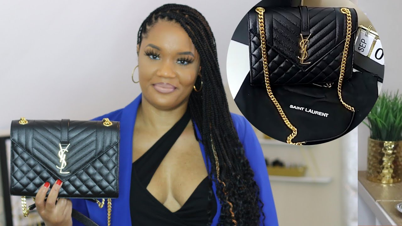 MY FIRST... YSL MEDIUM TRIQUILT ENVELOPE BAG REVIEW