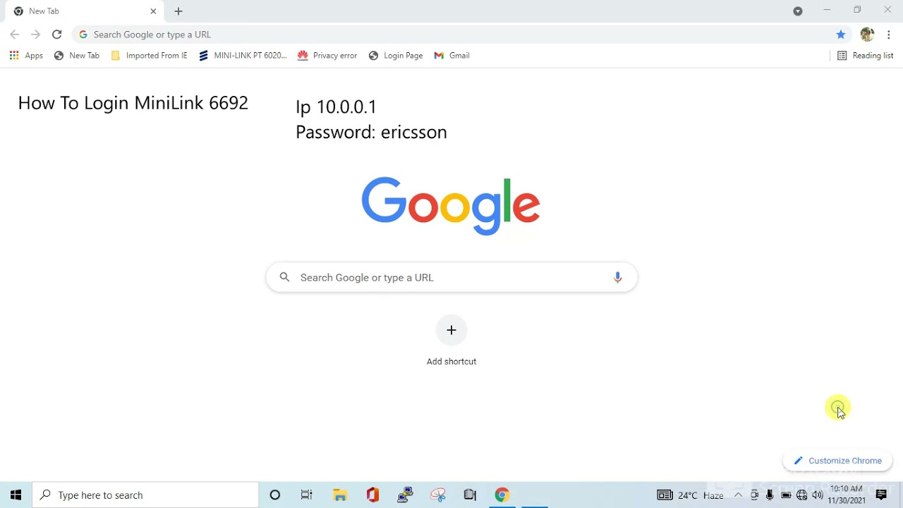 How to Login Mini Link 6692