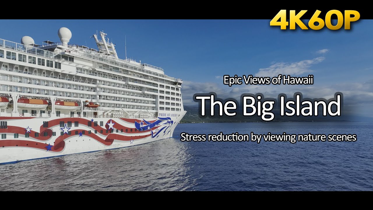 The Big Island, Hawaii Drone Footage 4 | 4K60P Stress reduction by viewing nature scenes
