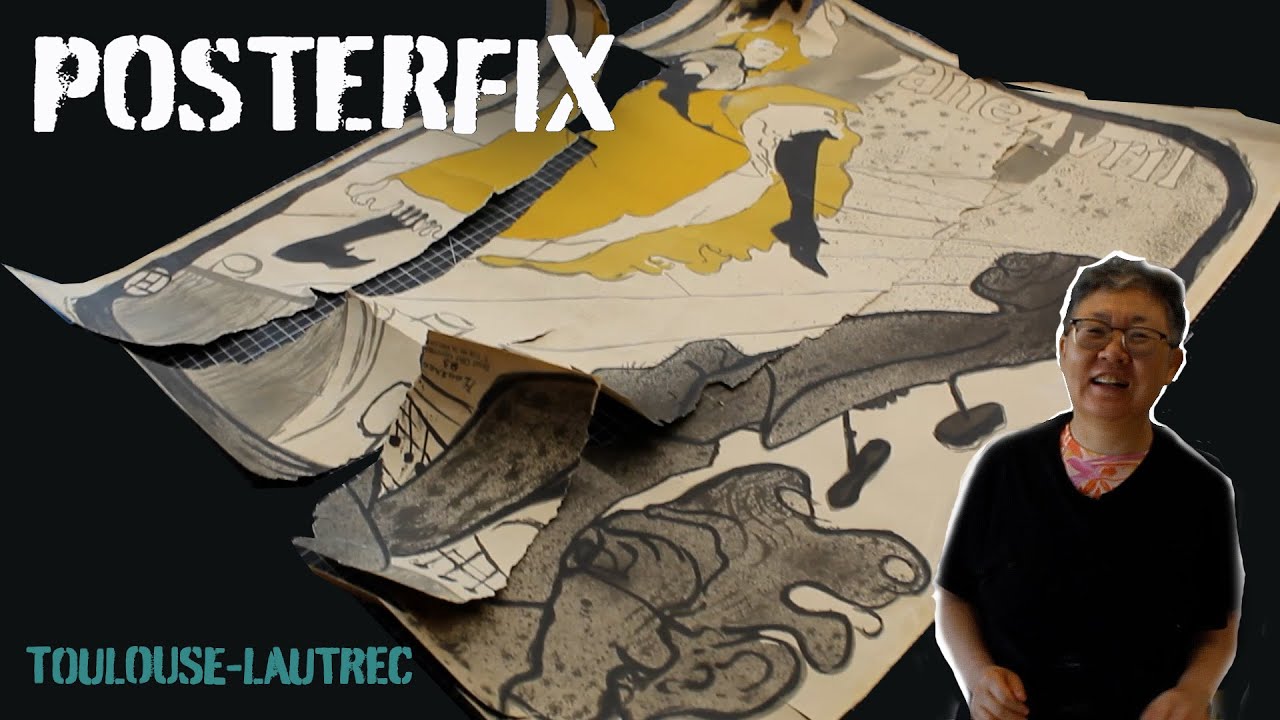 RESTORING -Toulouse-LAUTREC -  Jane AVRIL 1893 Poster Fix