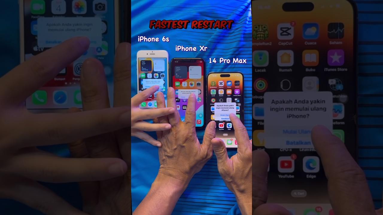 The winner of Fastest Restart on iPhone 6s vs iPhone Xr vs iPhone 14 Pro Max